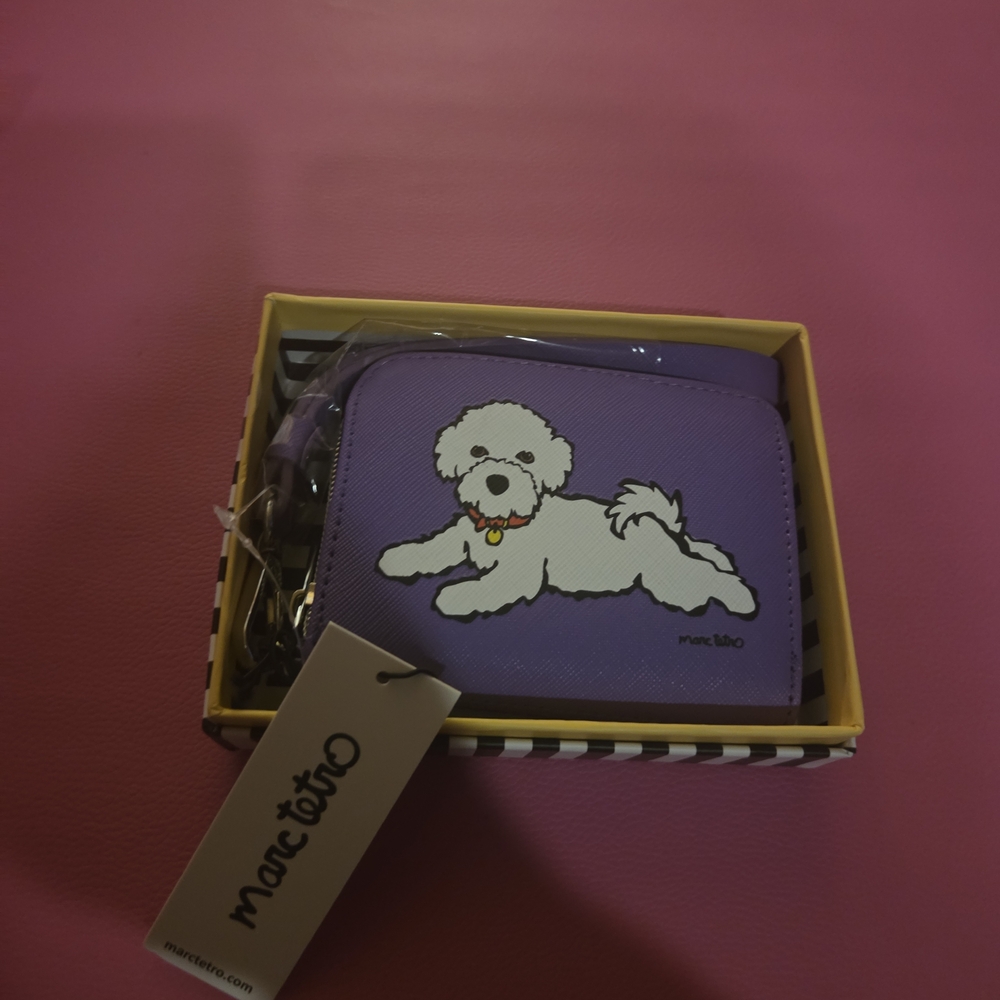 Marc Tetro Purple Dog Design Wallet